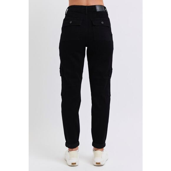 Judy Blue High Waist Cargo Cuffed Jogger Jeans - JB88901BK - Size 18W - Picture 2 of 8